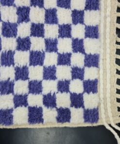 Purple and White Rug