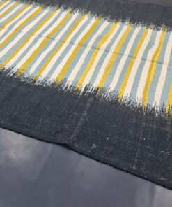 Black And Yellow Striped Carpet