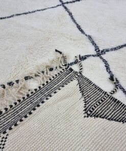 Geometric White And Black Rug