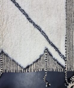 Geometric White And Black Rug