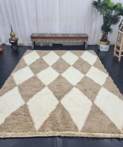 Brown And Beige Geometric Rug