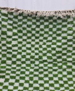 Pear Green and White Rug