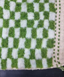 Pear Green and White Rug