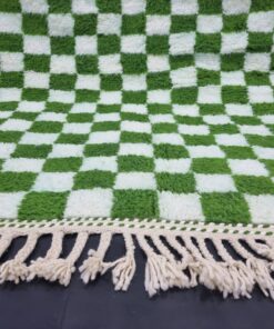 India Green And White Rug
