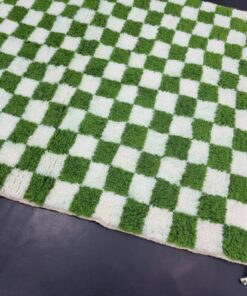 India Green And White Rug