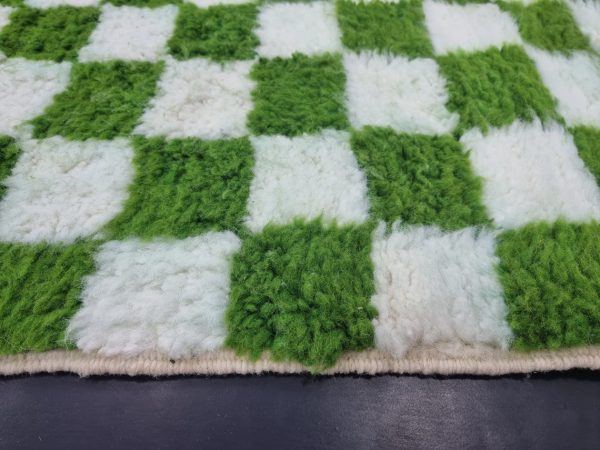 India Green And White Rug
