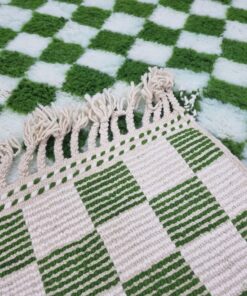 India Green And White Rug