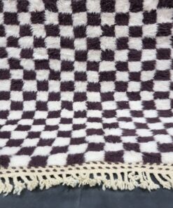 Dark Brown and White Rug