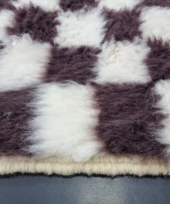Dark Brown and White Rug