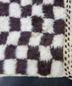 Dark Brown and White Rug