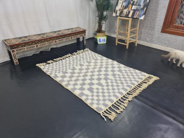 Gray And White Rug
