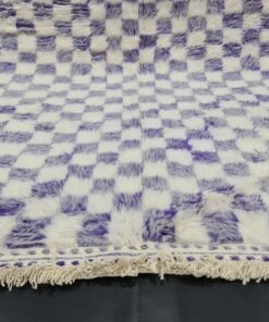 Faded Purple And White Rug