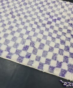 Faded Purple And White Rug