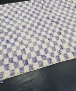 Faded Purple And White Rug