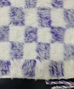 Faded Purple And White Rug