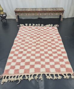 Peach And White Rug