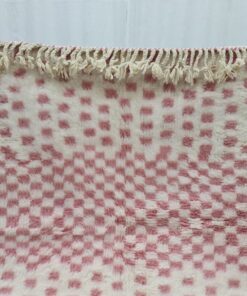 Faded Pink And White Rug