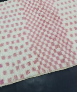 Faded Pink And White Rug