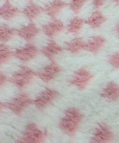 Faded Pink And White Rug