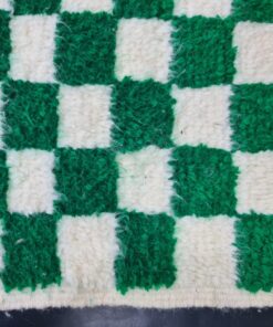 Dark Green And White Rug