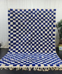 Royal Blue and White Rug