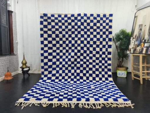 Royal Blue and White Rug