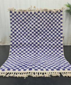 Purple and White Rug