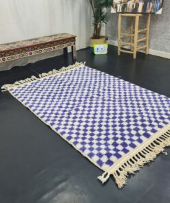 Purple and White Rug