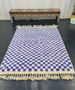Purple and White Rug
