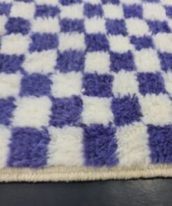Purple and White Rug