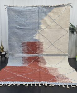 White, Brown And Baby Blue Carpet