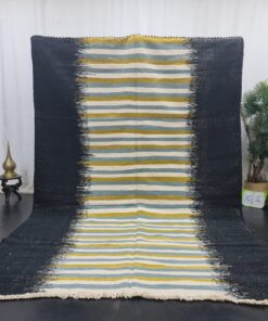 Black And Yellow Striped Carpet