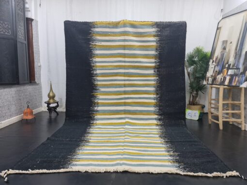 Black And Yellow Striped Carpet