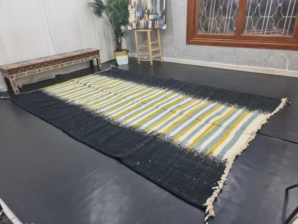 Black And Yellow Striped Carpet