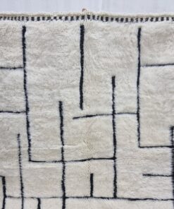 White And Black Striped Rug