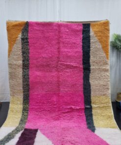 Abstract Pink And White Rug