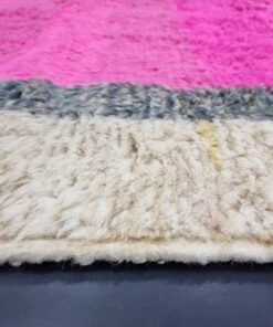 Abstract Pink And White Rug