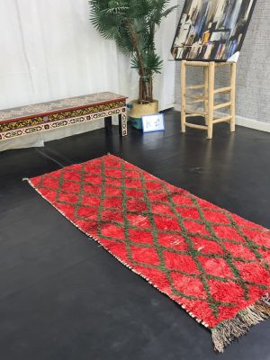 Red and Green Vintage Rug