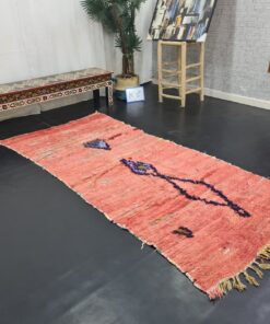 Faded Red Vintage Moroccan Rug