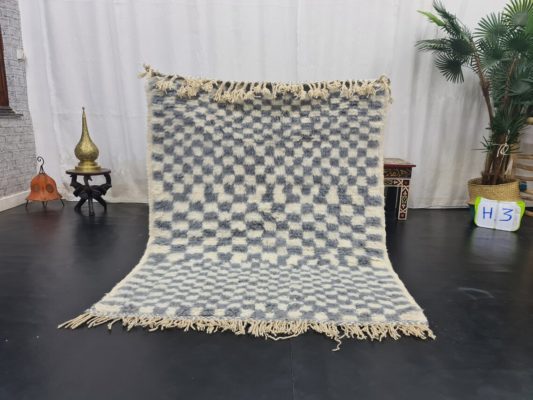 Gray & White Rug