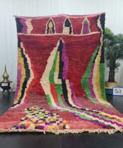 Red And Green Tribal Rug