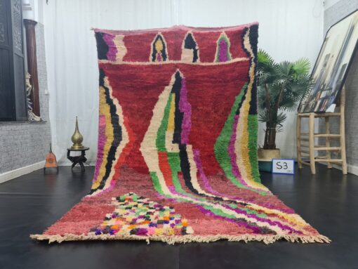 Red And Green Tribal Rug