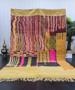 Yellow And Pink Tribal Rug