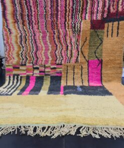 Yellow And Pink Tribal Rug