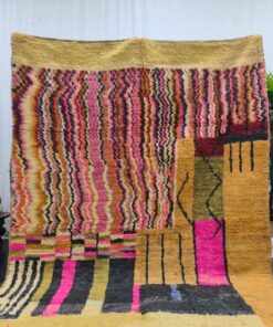 Yellow And Pink Tribal Rug