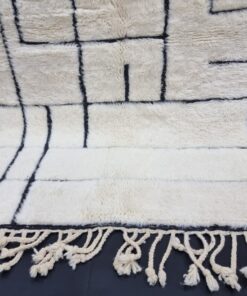 White And Black Striped Rug