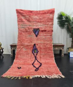 Faded Red Vintage Moroccan Rug