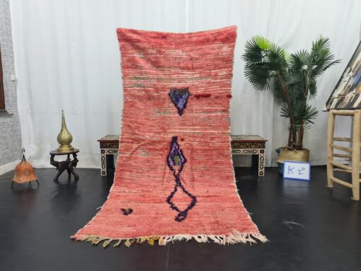 Faded Red Vintage Moroccan Rug
