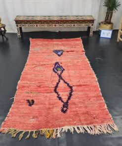 Faded Red Vintage Moroccan Rug