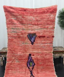 Faded Red Vintage Moroccan Rug